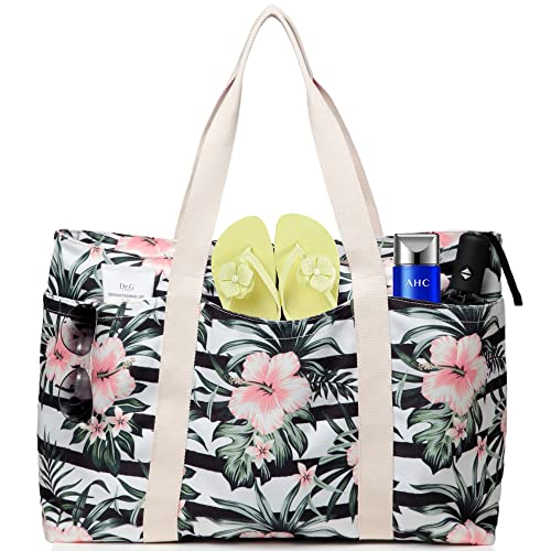 Makukke Große Strandtasche mit Reißverschluss, Shopper Damen Schultertasche Canvas Beach Bag für Tagesausflüge Oder Festivals Nutzen, 55 x36 x 20 cm Makukke Große Strandtasche mit Reißverschluss, Shopper Damen Schultertasche Canvas Beach Bag für Tagesausflüge Oder Festivals Nutzen, 55 x36 x 20 cm von Makukke