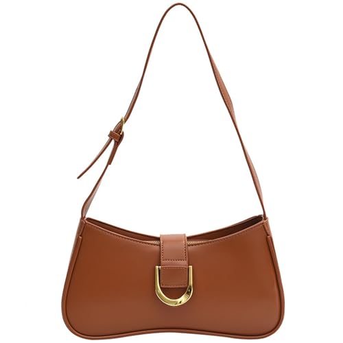 Makukke Handtasche Damen klein, PU Leder Umhängetasche Shoulder Bag Reißverschluss Y2K Bag Damen Schultertasche Vintage für Frauen Dating Party Einkaufe, Kaffee Tasche von Makukke