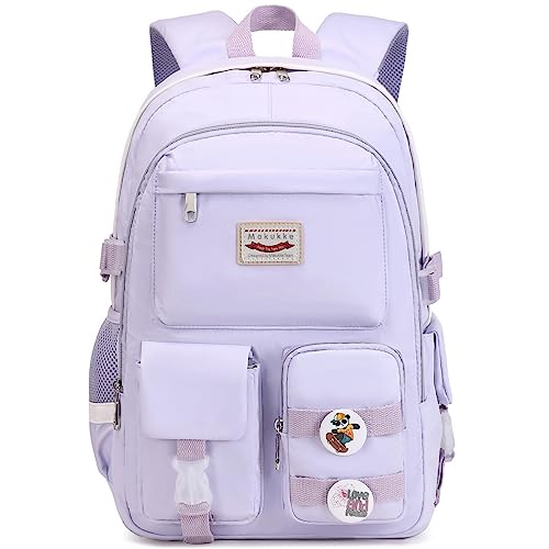 Makukke Rucksack Damen - Schulrucksack Mädchen Teenager, Cute Anime Bookbag Frauen Casual Daypack Anti-Theft Rucksäcke für Universität Reisen Freizeit Arbeit von Makukke