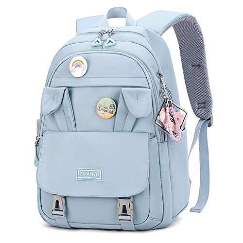 Rucksack Damen Schulrucksack Mädchen Teenager, Laptop-Rucksäcke 15,6 Zoll College Schultasche Anti-Diebstahl-Reise-Tagesrucksack Große Büchertaschen für Teenager Mädchen Frauen Studenten (Blau) von Makukke