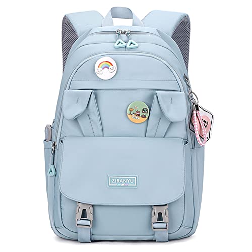 Makukke Schulrucksack für Damen, Laptop-Rucksack, 39,6 cm (15,6 Zoll), College-Schultasche, Diebstahlschutz, Reise-Tagesrucksack, Büchertasche für Mädchen, Blau, Large von Makukke