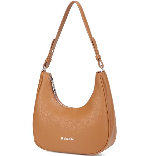 Makukke Umhängetasche Damen klein Crossbody Bag, Y2K Unterarmtasche Handtasche PU Leder Schultertasche Vintage für Frauen Dating Party Einkaufe von Makukke