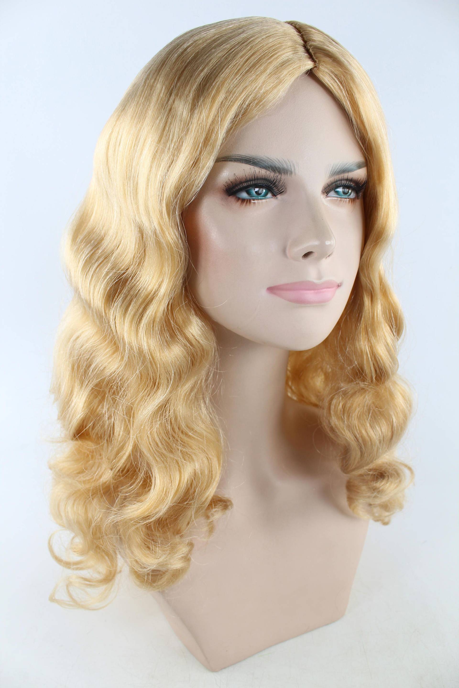 Lockige Perücke Lange Nut Blond Mit Kanekalon Fasern Hergestellt in Den Usa Lockige Perücke Lange Nut Blond Mit Kanekalon Fasern Hergestellt in Den Usa von MakupArtist