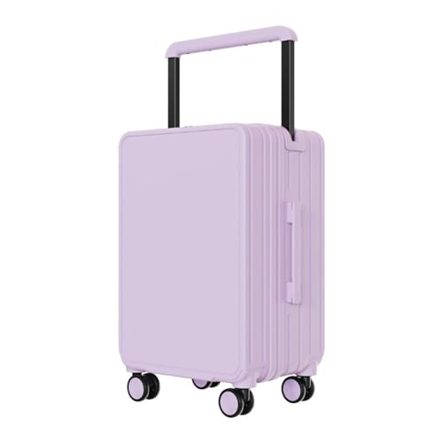 MalUan 20 "22" 24 "26 Zoll Neues Gepäck Damen Großraum-Trolleys Herren Business-Boardingboxen Rollkoffer (Color : Light Purple, Size : 24") von MalUan