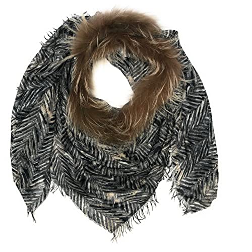 Mala Alisha **GLITCH+ Fur black/taupe** NP € 299 **, 140x140 cm von Mala Alisha