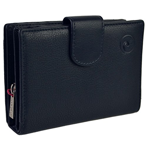 Mala Damen Leder Etui/Geldbörse Kompakt RFID Schutz Origin Kollektion Klassisch in Geschenk Box - Marine, One Size von Mala Leather