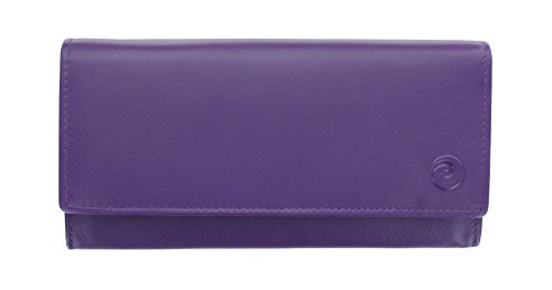 Mala Leder Kollektion Origin, Geldbörse Geldbeutel, groß, mit RFID-Schutz 3434_5 Lila von Mala Leather