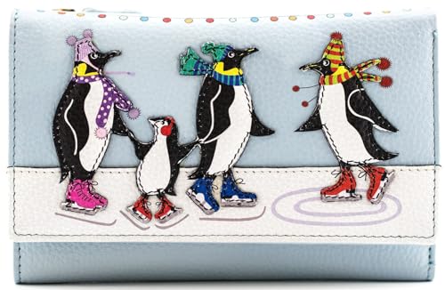 Mala Leather Chille Collection 3681_32 Geldbörse aus Leder, dreifach faltbar, RFID-blockierend, himmelblau, Einheitsgröße, Modern von Mala Leather