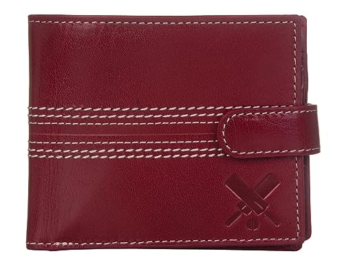 Mala Leather Edgbaston Cricketball-Geldbörse aus weichem Leder, cherry, Einheitsgröße von Mala Leather