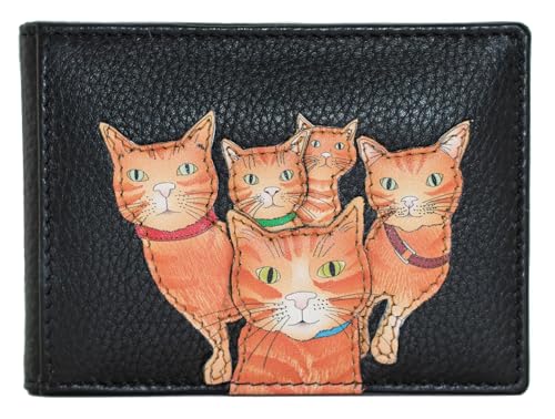 Mala Leather Kitty Crew Collection Leder Reise-/Kartenetui RFID 620_36, Schwarz , Einheitsgröße, Modern von Mala Leather