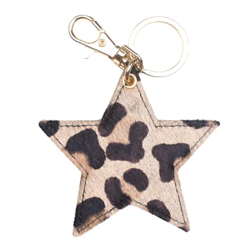 Mala Leather Matrah Cheetah Star / Heart Damen Schlüsselanhänger, Stern, One size von Mala Leather