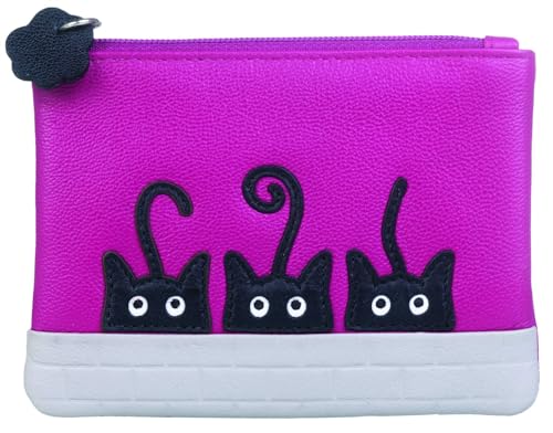Mala Leather Peek a Boo Cats Collection Geldbörse aus Leder, RFID-blockierend, 4290_01, rose, Einheitsgröße von Mala Leather