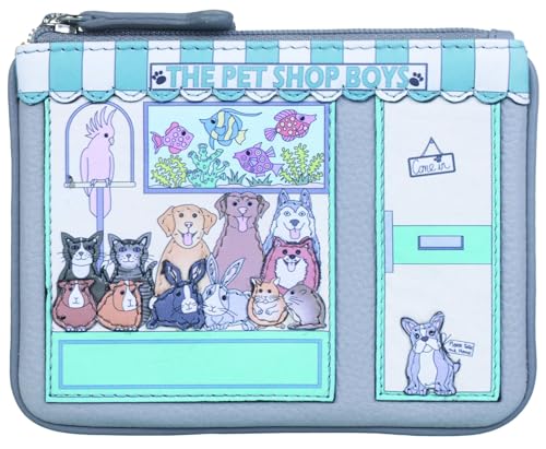Mala Leather Pet Shop Pals Collection Geldbörse aus Leder, RFID-blockierend, 4297_89, grau, Einheitsgröße von Mala Leather