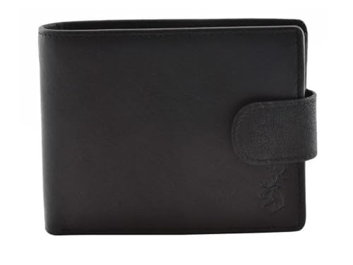 Mala Leather Shaftsbury Extra Capacity Wallet - RFID Protected Oiled Leather Tab Wallet for Men, 10 Card Slots, Note Sections, Gift Boxed - 11x8.5x3cm, Schwarz , 11 x 8.5 Centimeters, Klassisch von Mala Leather