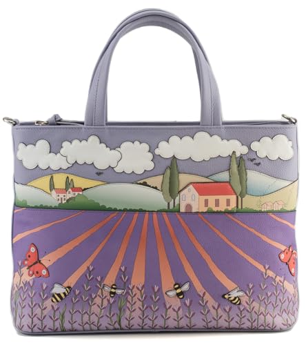 Mala Leather The Cotswold Collection Schulter-/Schultertasche aus Leder 7276_26 Flieder von Mala Leather