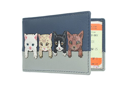 Mala Leder Best Friends Kollektion Fahrkarten-Halter/Ticket-Halter 630TC_65 Marineblau von Mala Leather