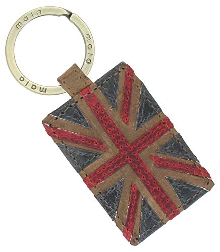 Mala Union Jack Collection Leder-Schlüsselanhänger 5153_29, braun (Braun) - 5153_29 von Mala Leather