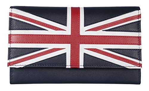 Mala leather Matinee Damen-Geldbörse aus weichem Leder, Union Jack von Mala Leather