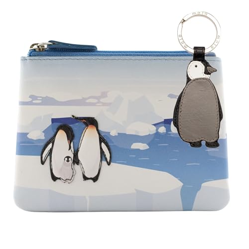 Pinguin Leder Geldbörse & Schlüsselanhänger Set - Geschenk verpackt - 12,5 x 8,5 cm von Mala Leather