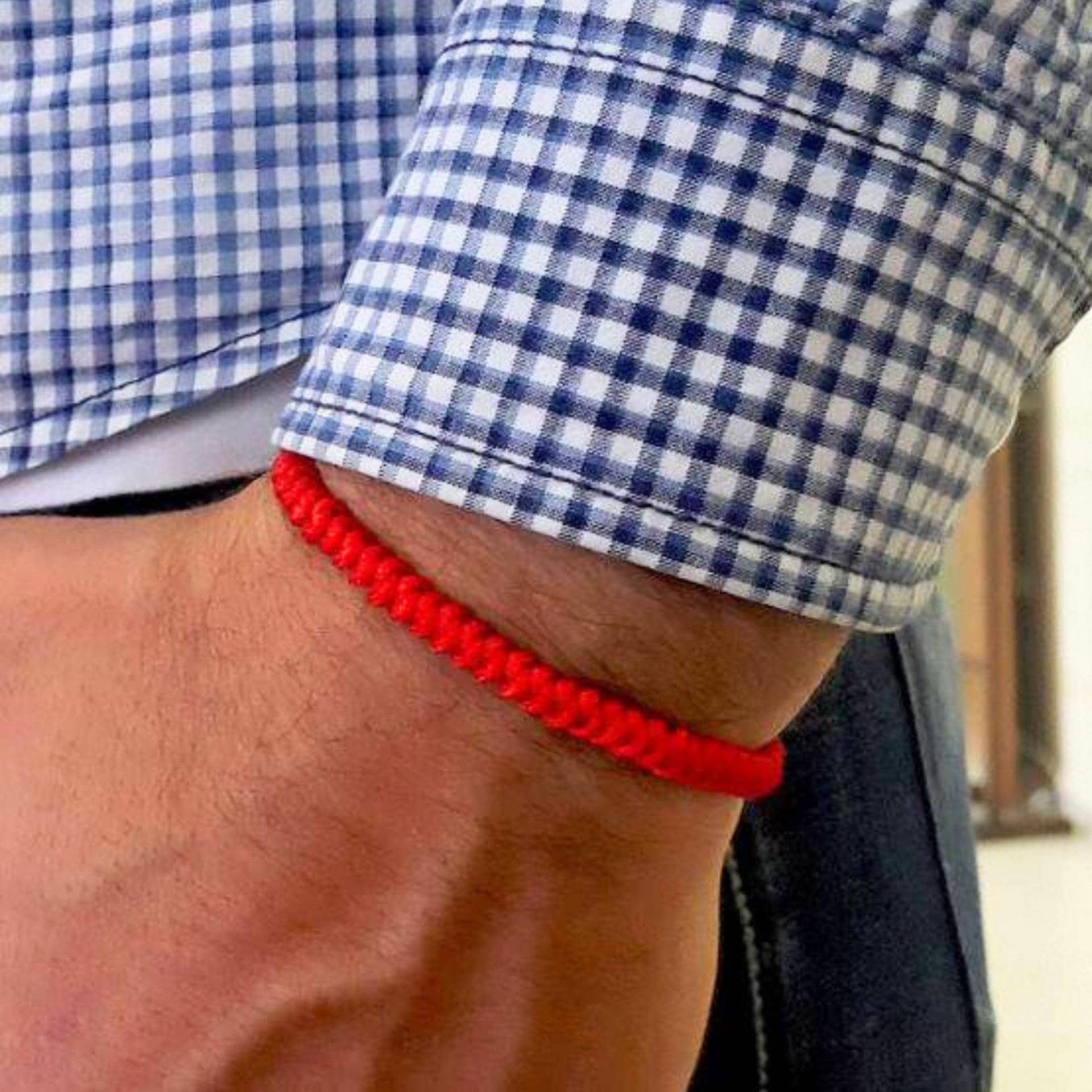 Rotes Kabbalah Armband Handgemachtes Makramee Glücksseil Armband von MalaLovebeads