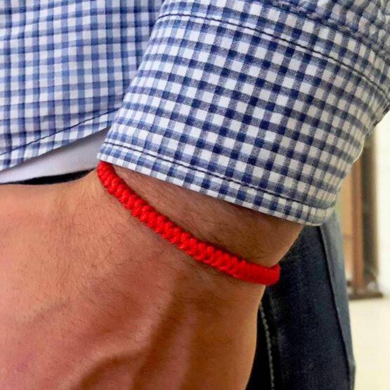 Rotes Kabbalah Armband Handgemachtes Makramee Glücksseil Armband von MalaLovebeads