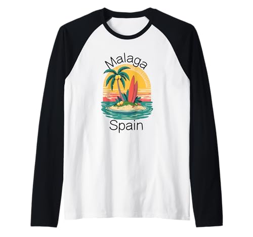 Malaga Spanien Souvenirs Espana Reise Urlaub Männer Frauen Raglan von Malaga Spain souvenirs Travel