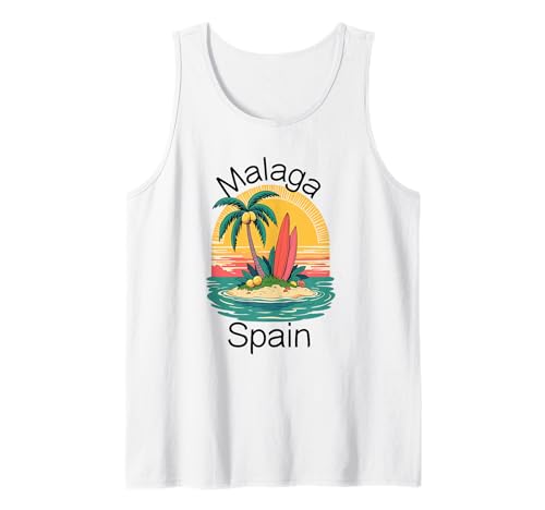 Malaga Spanien Souvenirs Espana Reise Urlaub Männer Frauen Tank Top von Malaga Spain souvenirs Travel