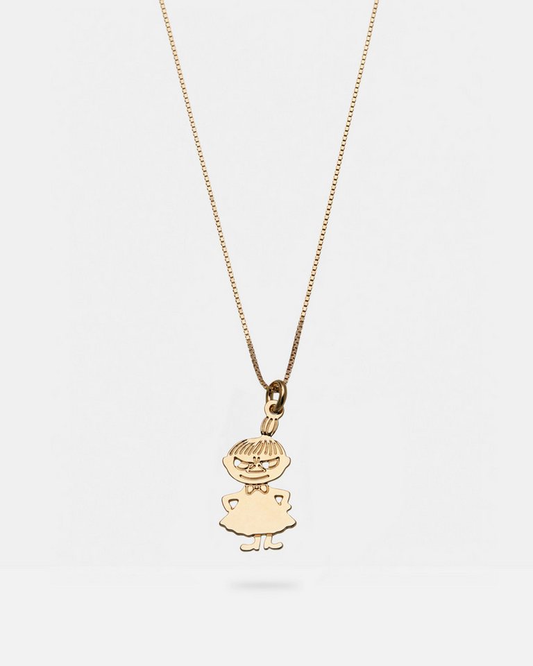 Malaika Raiss Kette mit Anhänger Little My Halskette Damen Gold mit Moomin Figur 45 cm, Silber 925, 24 Karat vergoldet von Malaika Raiss