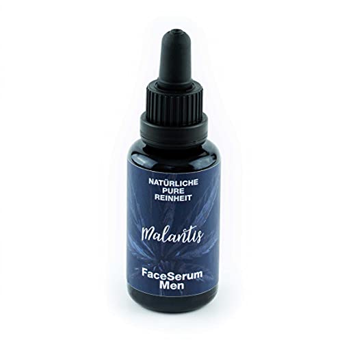 Malantis FaceSerum Men | 30ml | Pflegendes Gesichts- und BartSerum für Männer mit Squalan, Q10 und Arganöl | nicht fettend | Handmade Naturkosmetik von Malantis