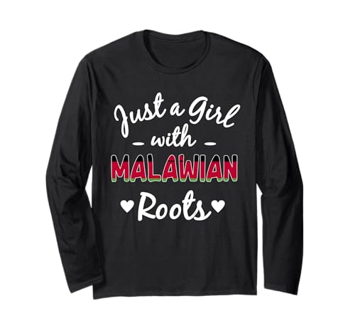 Nur ein Mädchen mit malawischen Wurzeln Malawi Girls Pride Langarmshirt von Malawi Flag Designs Proud Malawian Roots