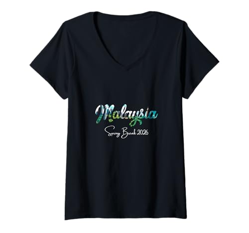 Damen Malawi Spring Break 2026 Urlaubsreisen T-Shirt mit V-Ausschnitt Damen Malawi Spring Break 2026 Urlaubsreisen T-Shirt mit V-Ausschnitt von Malawi Spring Break Clothes T-Shirts