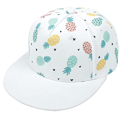 Malaxlx Ananas weiß Baby Baseball Cap Sonnenhut UV Schutz Sommerhut Verstellbar Kleinkinder Snapback Cap Baseballkappe Schirmmütze für 6-24 Monate Mädchen Jungen von Malaxlx