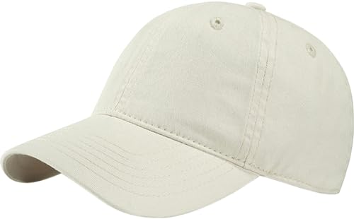 Malaxlx Beige Baseball Cap Damen Herren Kappe Verstellbar Baseballkappe Draußen Sun Mützen Visoren Athletic Baseball Fitted Cap Trucker Cap von Malaxlx
