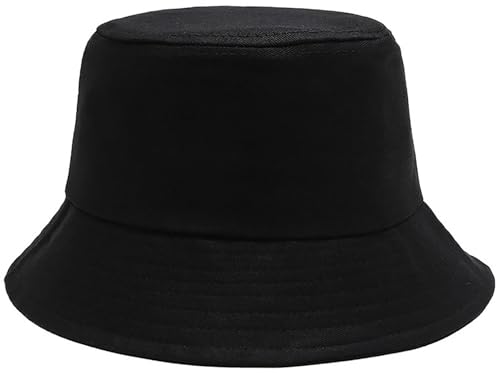 Malaxlx Damen Fischerhut Bucket Hat Sonnenhut Fischerhüte Anglerhut Sommerhut Faltbarer Strandhut Draussenhut Schwarz von Malaxlx