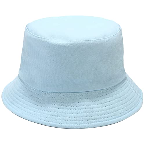 Malaxlx Damen Hellblau Fischerhut Bucket Hat Anglerhut Reversibel Fischerhüte Sonnenhut Sommerhut Faltbarer Draussenhut von Malaxlx