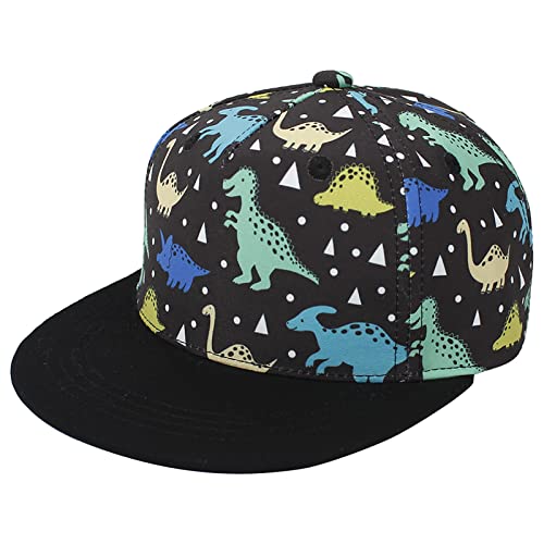 Malaxlx Dinosaurier Schwarz Baby Baseball Cap Kleinkinder Sonnenhut UV Schutz Sommerhut Verstellbar Kinder Snapback Cap Baseballkappe Schirmmütze für 2-4 Jahren Mädchen Jungen von Malaxlx