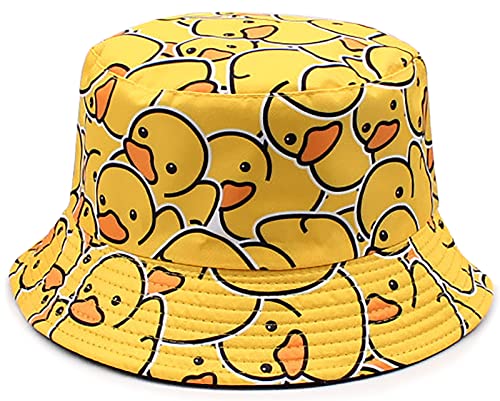 Malaxlx Gummi Ente Fischerhut Bucket Hat Sonnenhut Sommerhut Strandhut Fischerhüte Draussenhut Faltbarer Anglerhut Freizeithut for Damen Herren von Malaxlx