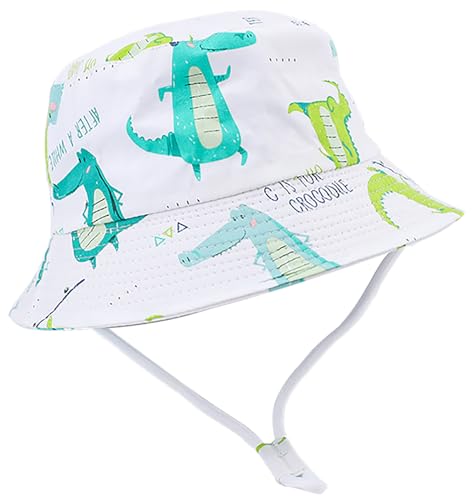 Malaxlx Kleinkind Sonnenhut Niedliches Krokodil Fischerhut Kinder UV Schutz Sommerhut Strandhut Bucket Hat Eimer Hut für 2-4 Jahre Mädchen Jungen von Malaxlx