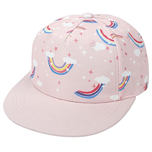 Malaxlx Regenbogen Rosa Baby Baseball Cap Sonnenhut UV Schutz Sommerhut Verstellbar Kleinkinder Snapback Cap Baseballkappe Schirmmütze für 6-24 Monate Mädchen Jungen von Malaxlx