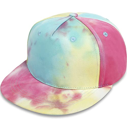 Malaxlx Tie Dye Rosenrot Baby Baseball Cap Sonnenhut UV Schutz Sommerhut Verstellbar Kleinkinder Snapback Cap Baseballkappe Schirmmütze für 6-24 Monate Mädchen Jungen von Malaxlx