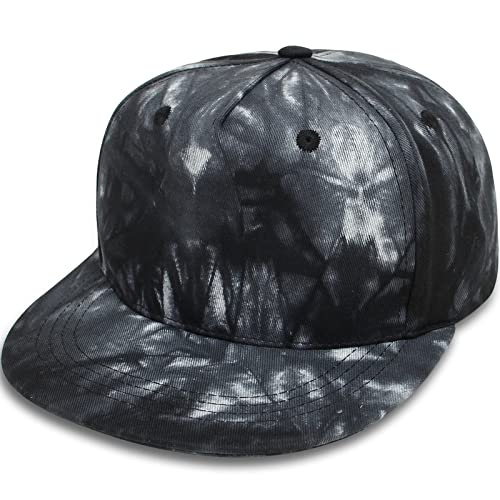 Malaxlx Tie Dye Schwarz Baby Baseball Cap Sonnenhut UV Schutz Sommerhut Verstellbar Kleinkinder Snapback Cap Baseballkappe Schirmmütze für 6-24 Monate Mädchen Jungen von Malaxlx