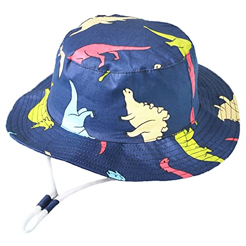 Malaxlx Unisex Baby Sonnenhut Dinosaurier Blau Fischerhut Säugling Sommerhut für 6-12 Monate Mädchen Jungen von Malaxlx