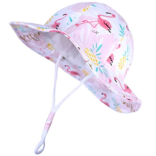 Malaxlx Unisex Kinder Sonnenhut Flamingo Fischerhut Sommerhut für 4-8 Jahre Mädchen Jungen von Malaxlx