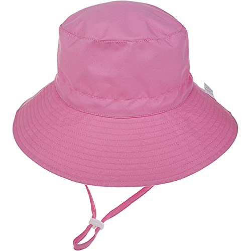 Malaxlx Unisex Kleinkind Sonnenhut Rosa Fischerhut Kinder Sommerhut Breiter Krempe Strandhut für 2-6 Jahre Mädchen Jungen von Malaxlx