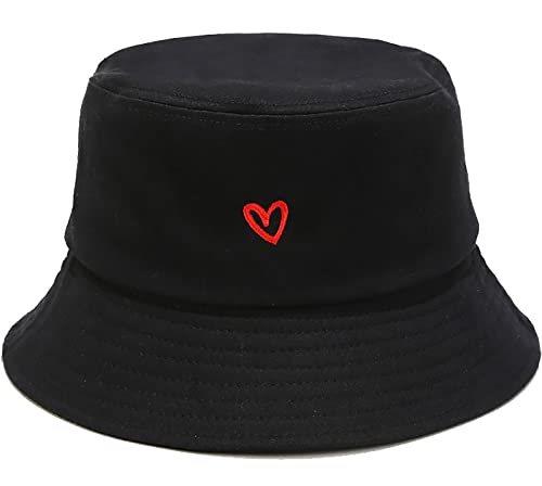 Malaxlx Unisex Liebe Fischerhut Bucket Hat Sonnenhut Sommerhut Strandhut Fischerhüte Draussenhut Faltbarer Anglerhut Freizeithut for Damen Herren von Malaxlx