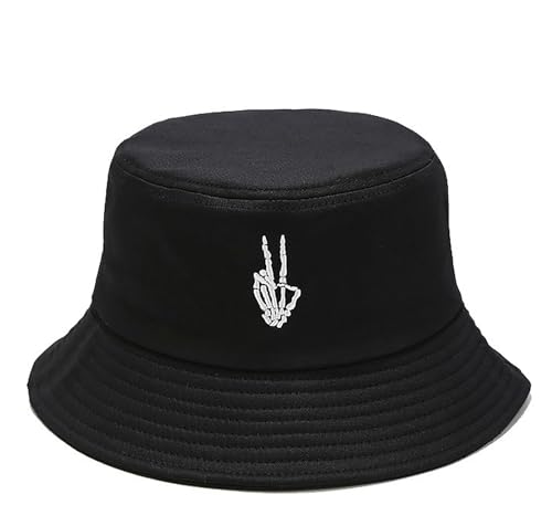 Malaxlx Unisex Skelett Hand Finger Fischerhut Bucket Hat Sonnenhut Sommerhut Strandhut Fischerhüte Draussenhut Faltbarer Anglerhut Freizeithut for Damen Herren von Malaxlx