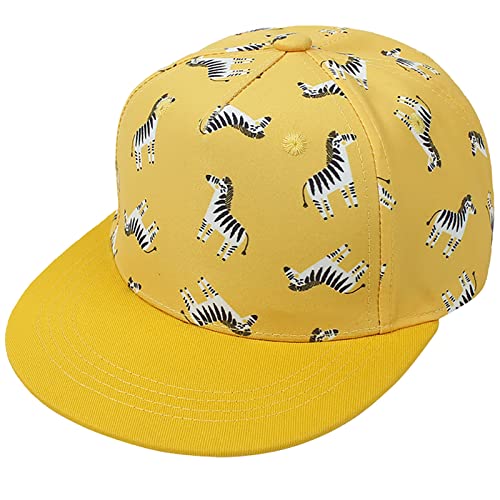 Malaxlx Zebra Gelb Baby Baseball Cap Kleinkinder Sonnenhut UV Schutz Sommerhut Verstellbar Kinder Snapback Cap Baseballkappe Schirmmütze für 2-4 Jahren Mädchen Jungen von Malaxlx