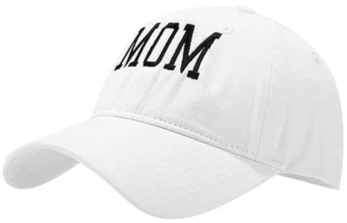 Mama Hut Baseball Cap Damen Kappe Verstellbar Baseballkappe Draußen Sonnenmütze Sports Fitted Trucker Cap Weiß von Malaxlx