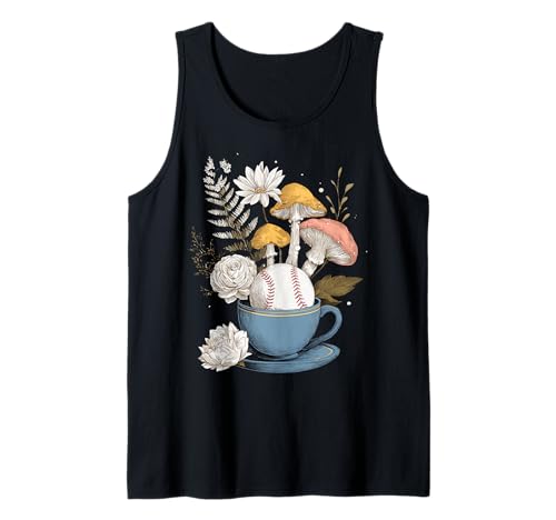 Baseball Damen Pilze Cottagecore Floral Nature Lovers Tank Top Baseball Damen Pilze Cottagecore Floral Nature Lovers Tank Top von Malbaseballluveve