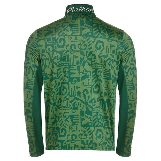 Malbon CAPO PERFORMANCE QUARTER ZIP Stretch Midlayer grün von Malbon